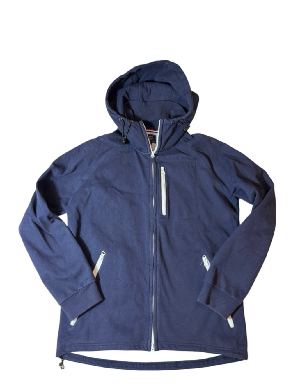 BEAMS HEART Men’s Large Navy Multi Zip Fleece Hoodie Jacket Japanese Streetweara